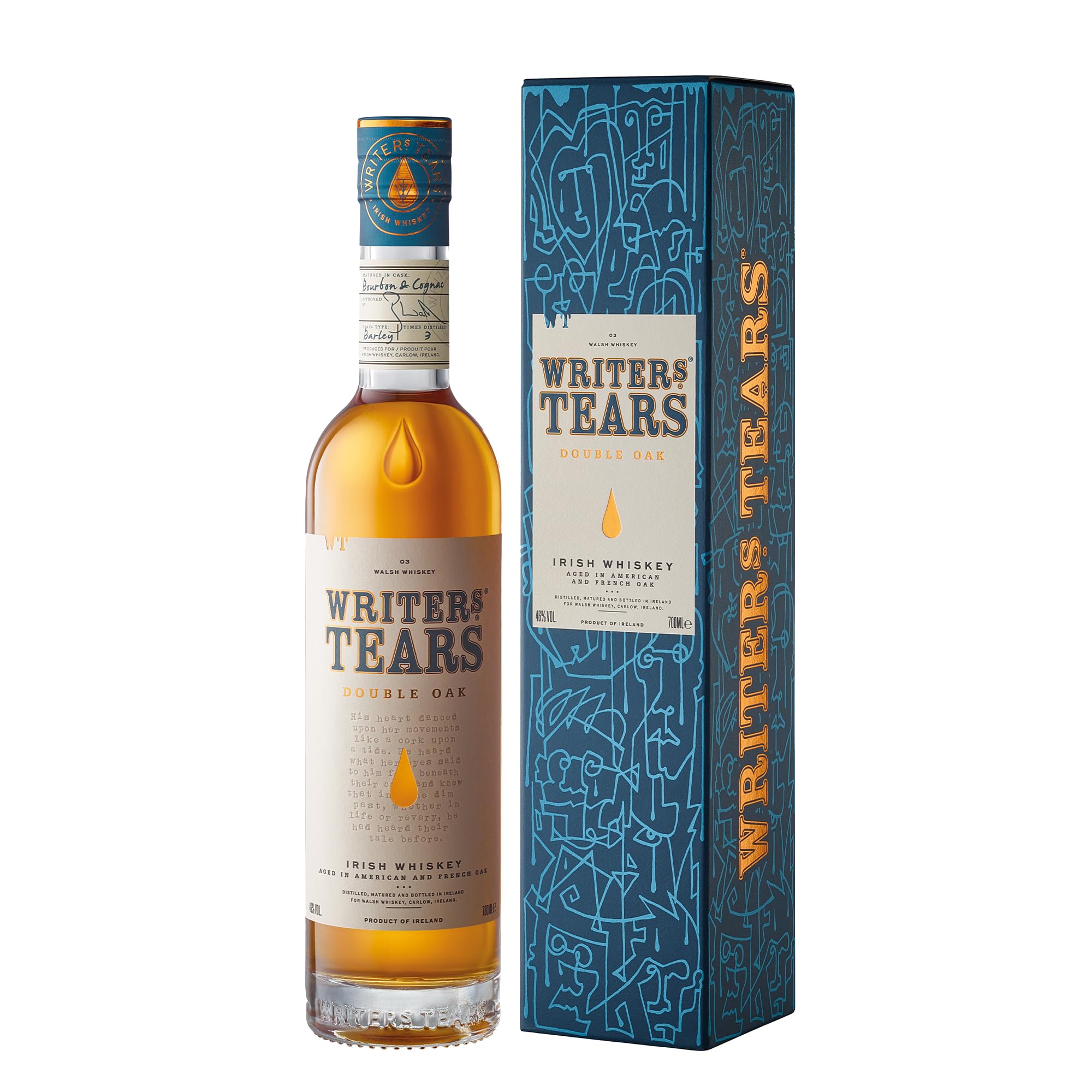 Writer's Tears DOUBLE OAK Irish Whiskey 46% Vol. 0,7l en boîte cadeau