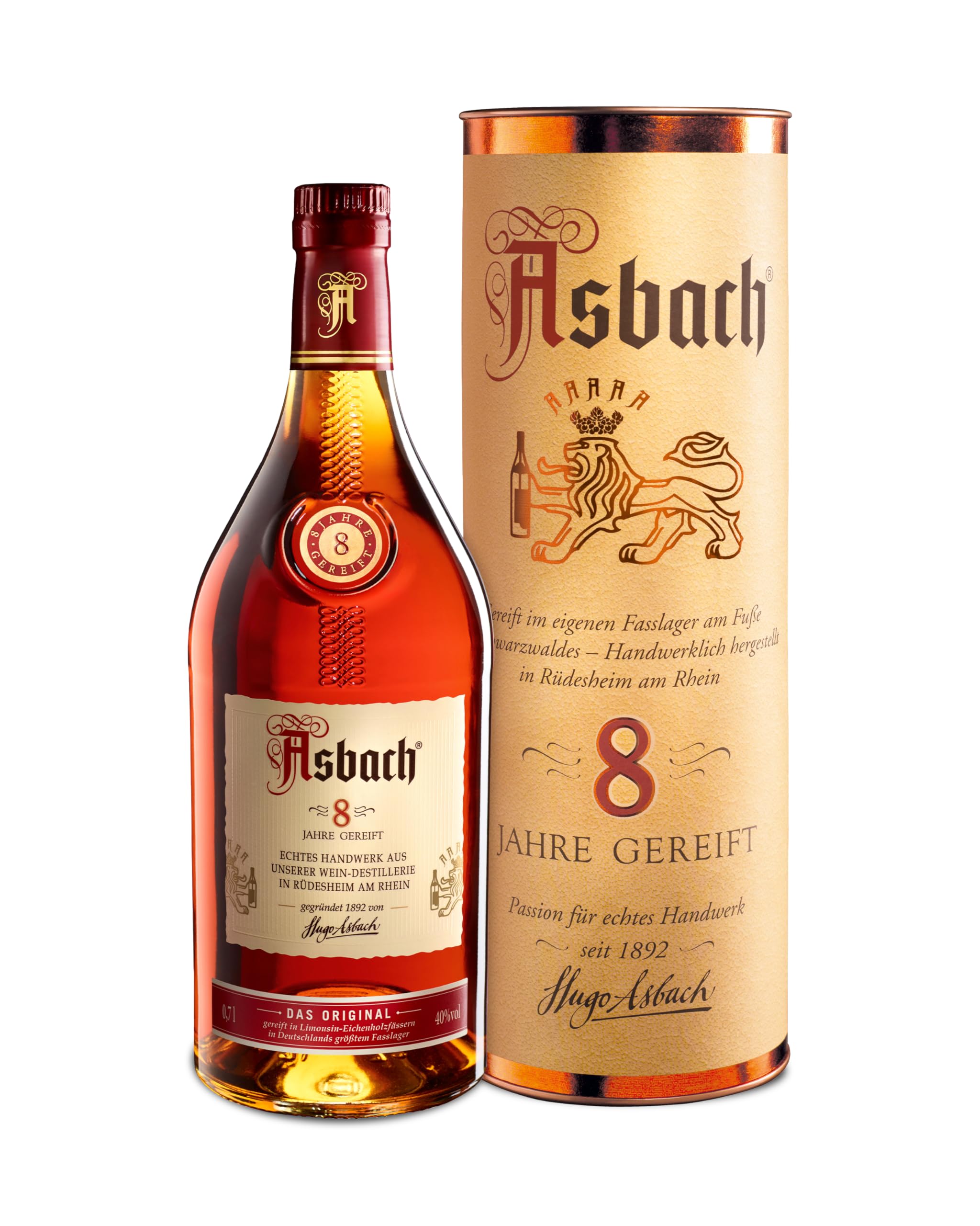 Asbach Privatbrand 8 Years 40% Vol. 0,7l en boîte cadeau — Spiritueux — Piscosaveur