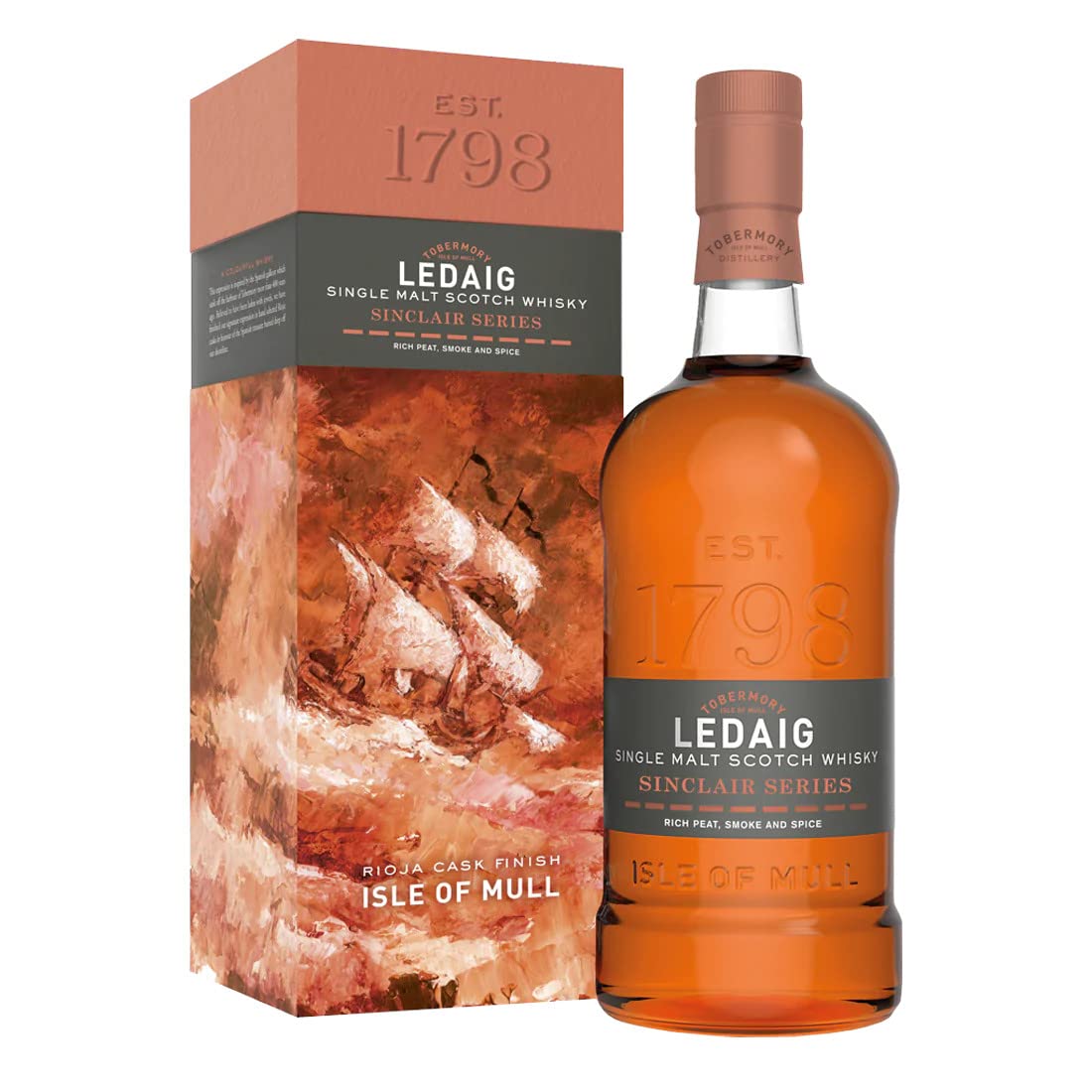 Ledaig SINCLAIR SERIES Rioja Cask Finish 46,3% Vol. 0,7l en boîte cade — Piscosaveur