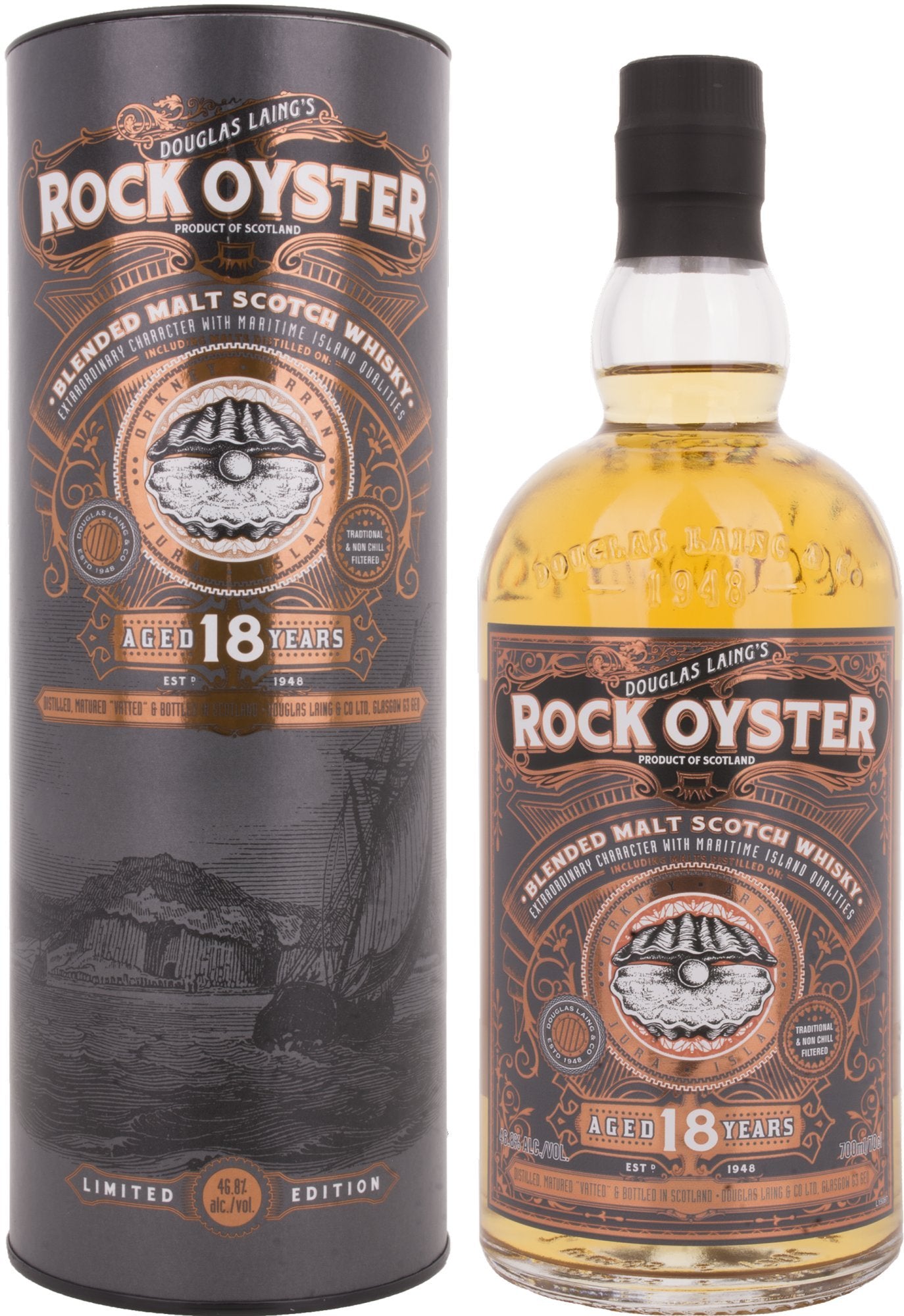 Douglas Laing ROCK ISLAND 14 Years Old Sherry Edition 46,8% Vol. 0,7l  — Piscosaveur