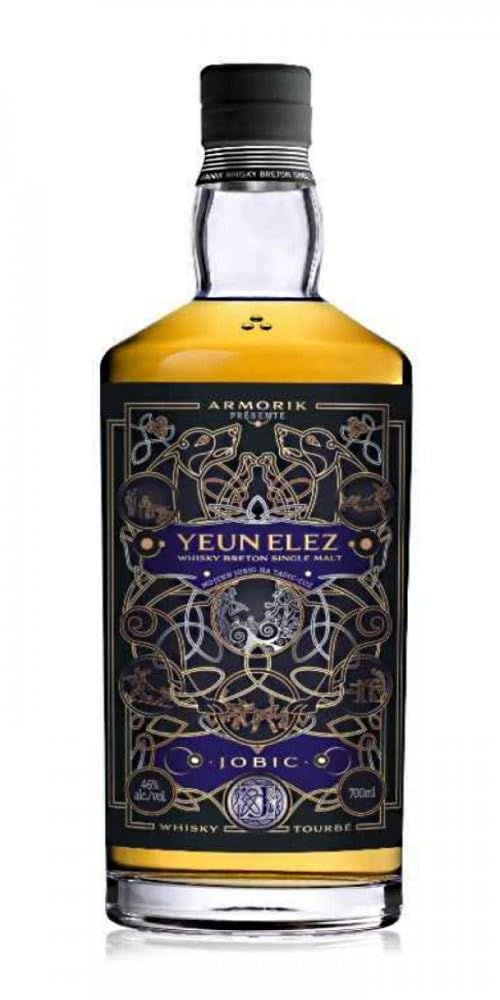 Armorik YEUN ELEZ Whisky Breton Single Malt JOBIC 46% Vol. 0,7l en boîte cadeau