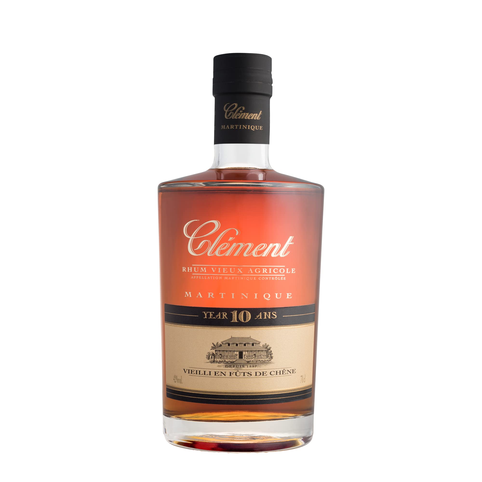 Clément Rhum Vieux Agricole 10 Ans 42% Vol. 0,7l en boîte cadeau — Piscosaveur