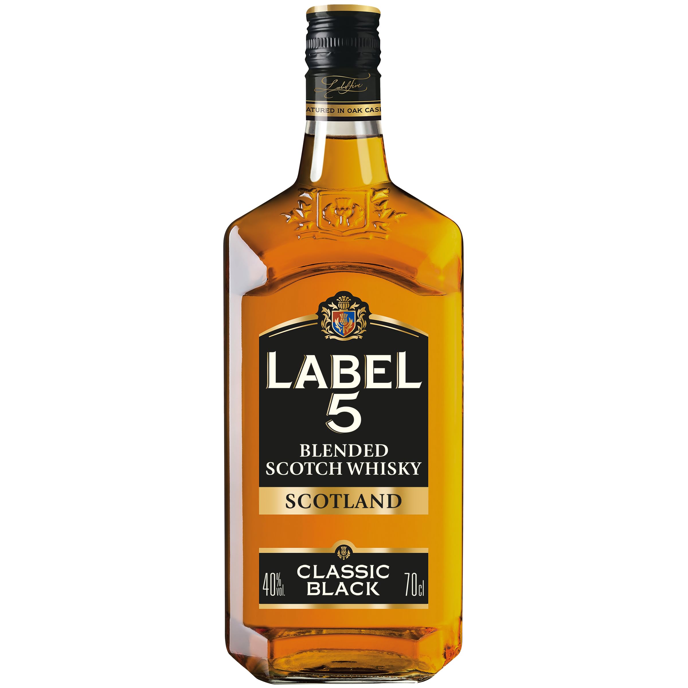 Label 5 Classic Black Blended Scotch Whisky 40% Vol. 0,7l — Piscosaveur