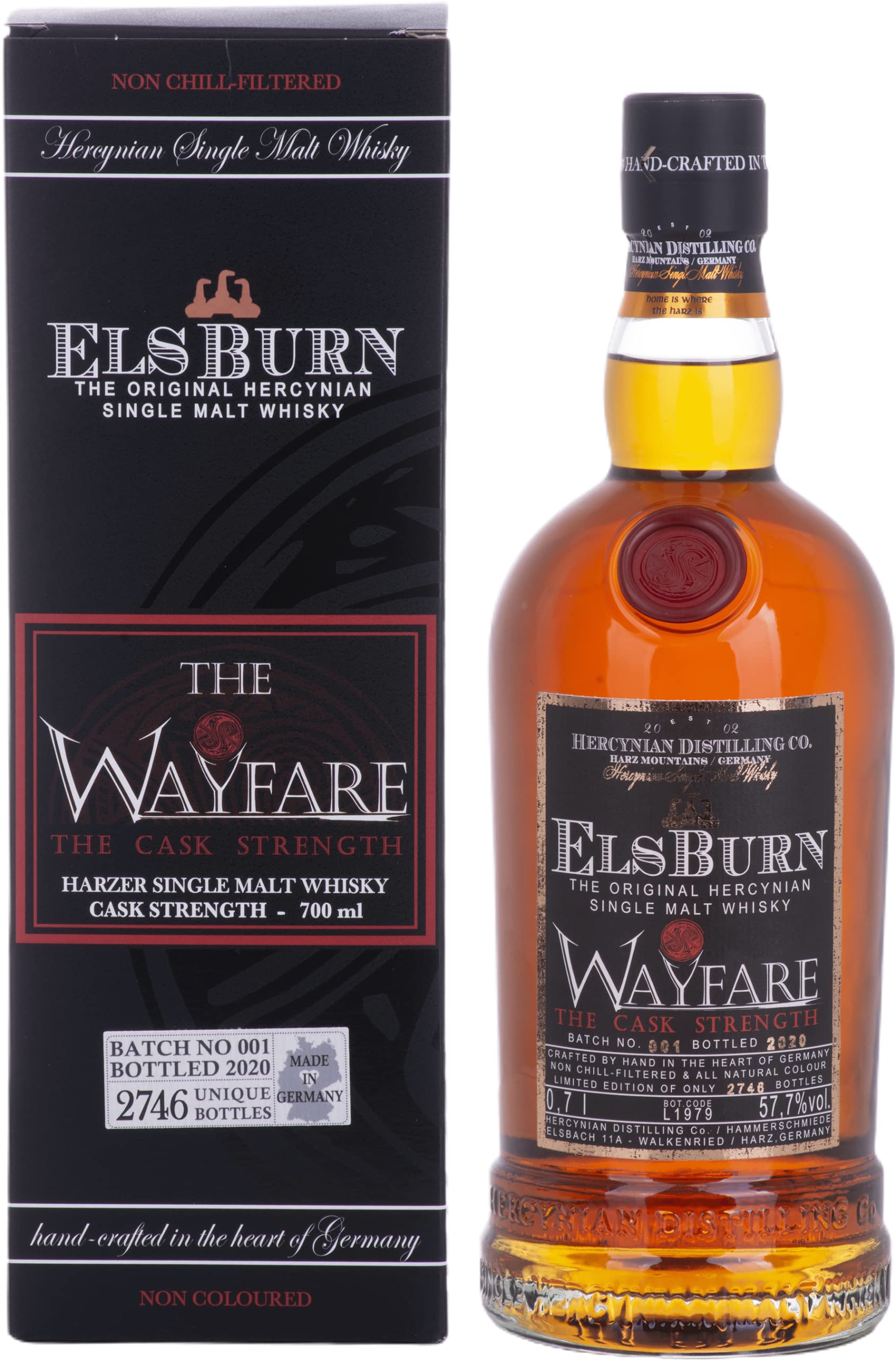 Elsburn WAYFARE The Cask Strength Batch No. 003 2023 58,2% Vol. 0,7l en boîte cadeau