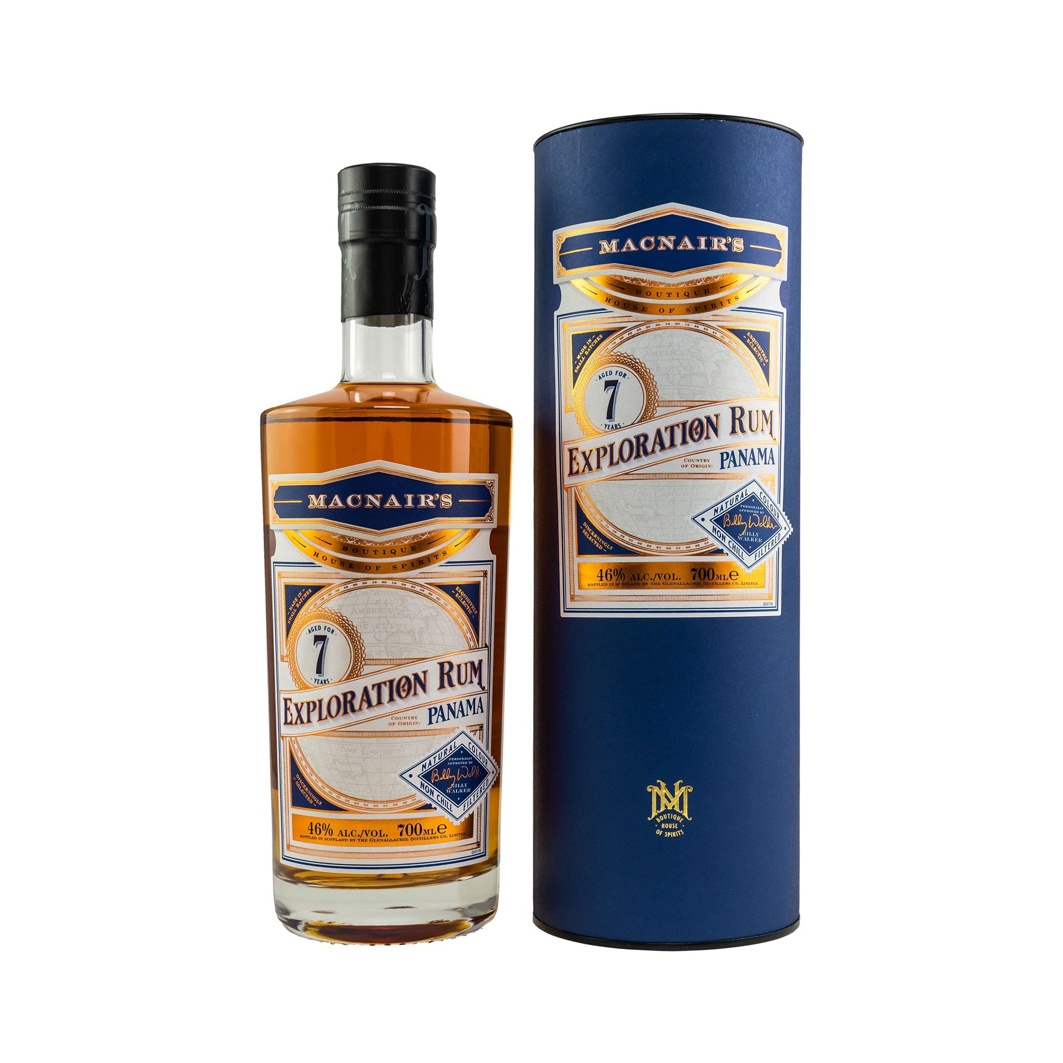 MacNair's 7 Years Old Exploration Rum Panama 46% Vol. 0,7l en boîte ca — Piscosaveur