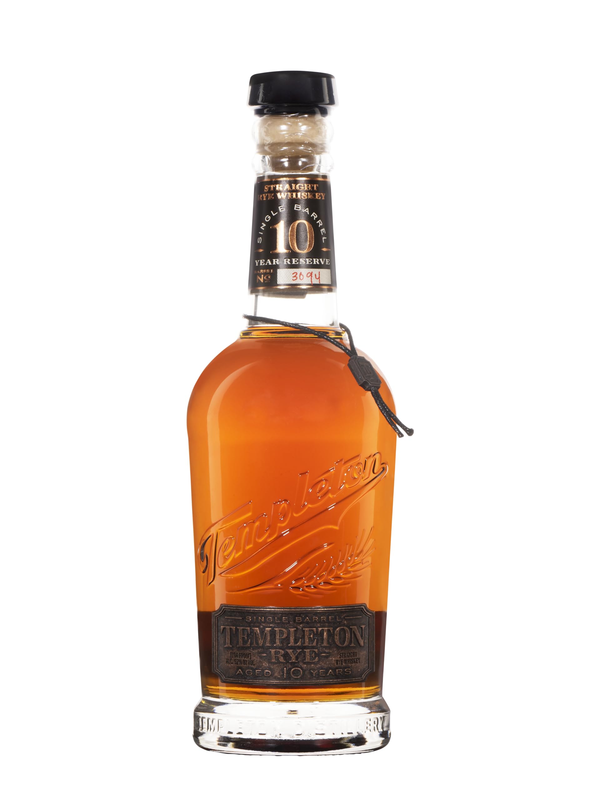 Templeton RYE 10 Years Old SINGLE BARREL Straigth Rye Whiskey 52% Vol. — Piscosaveur