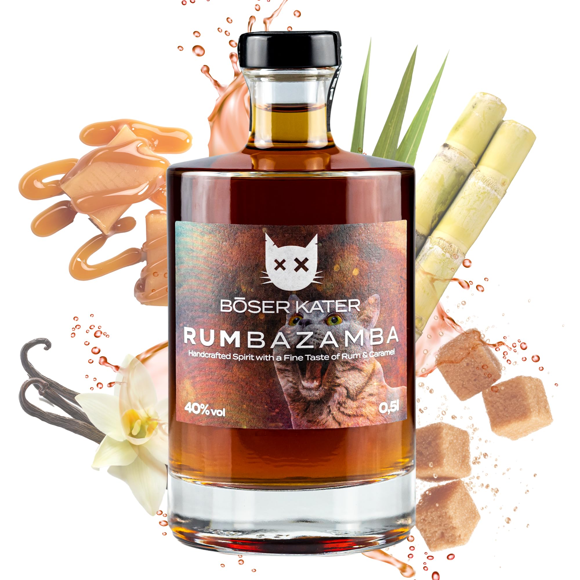 BÖSER KATER RUMbazamba Caramel Toffee Spirit Drink 40% Vol. 0,5l