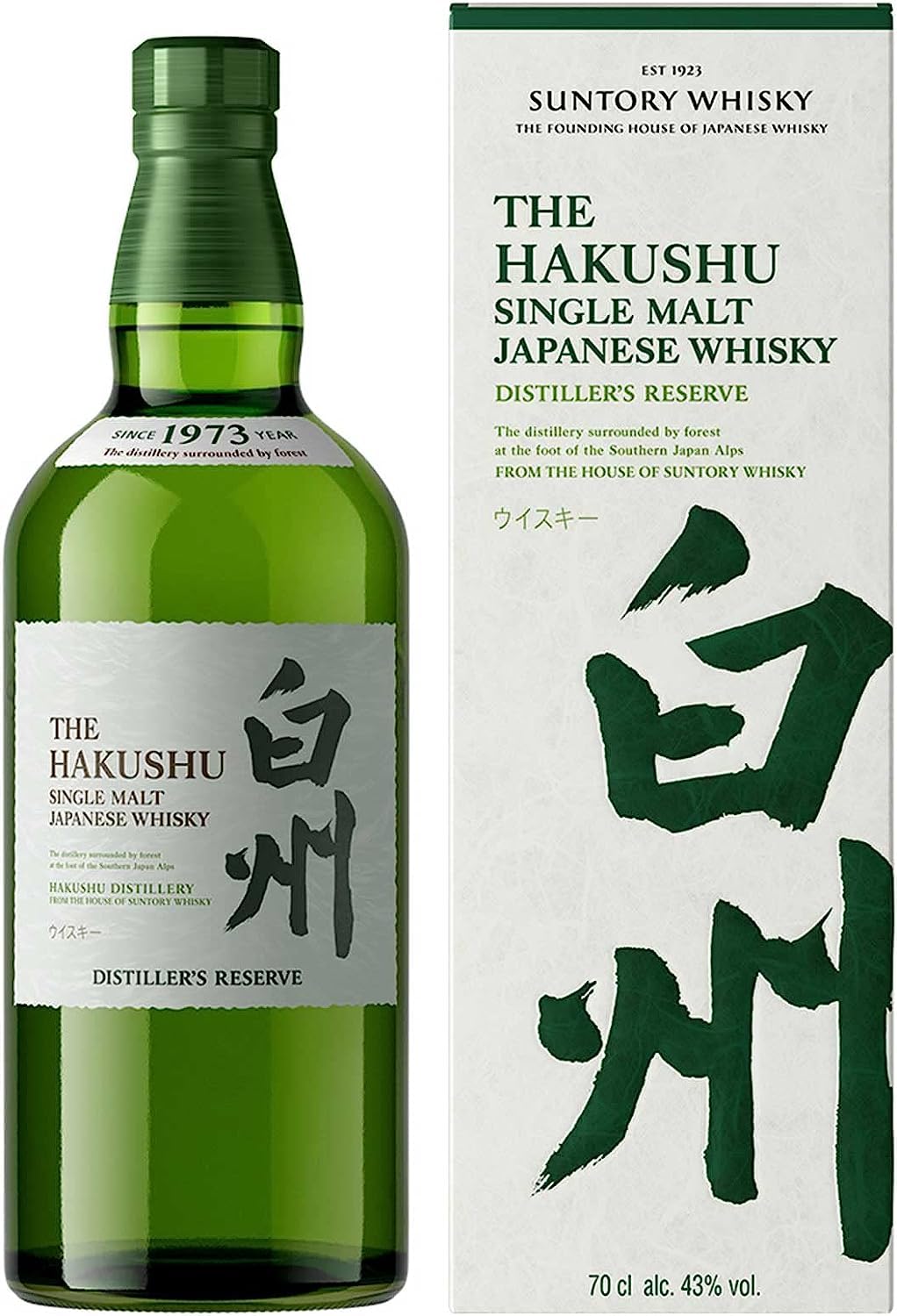 Suntory The Hakushu DISTILLER'S RESERVE Single Malt Japanese Whisky 43 — Piscosaveur