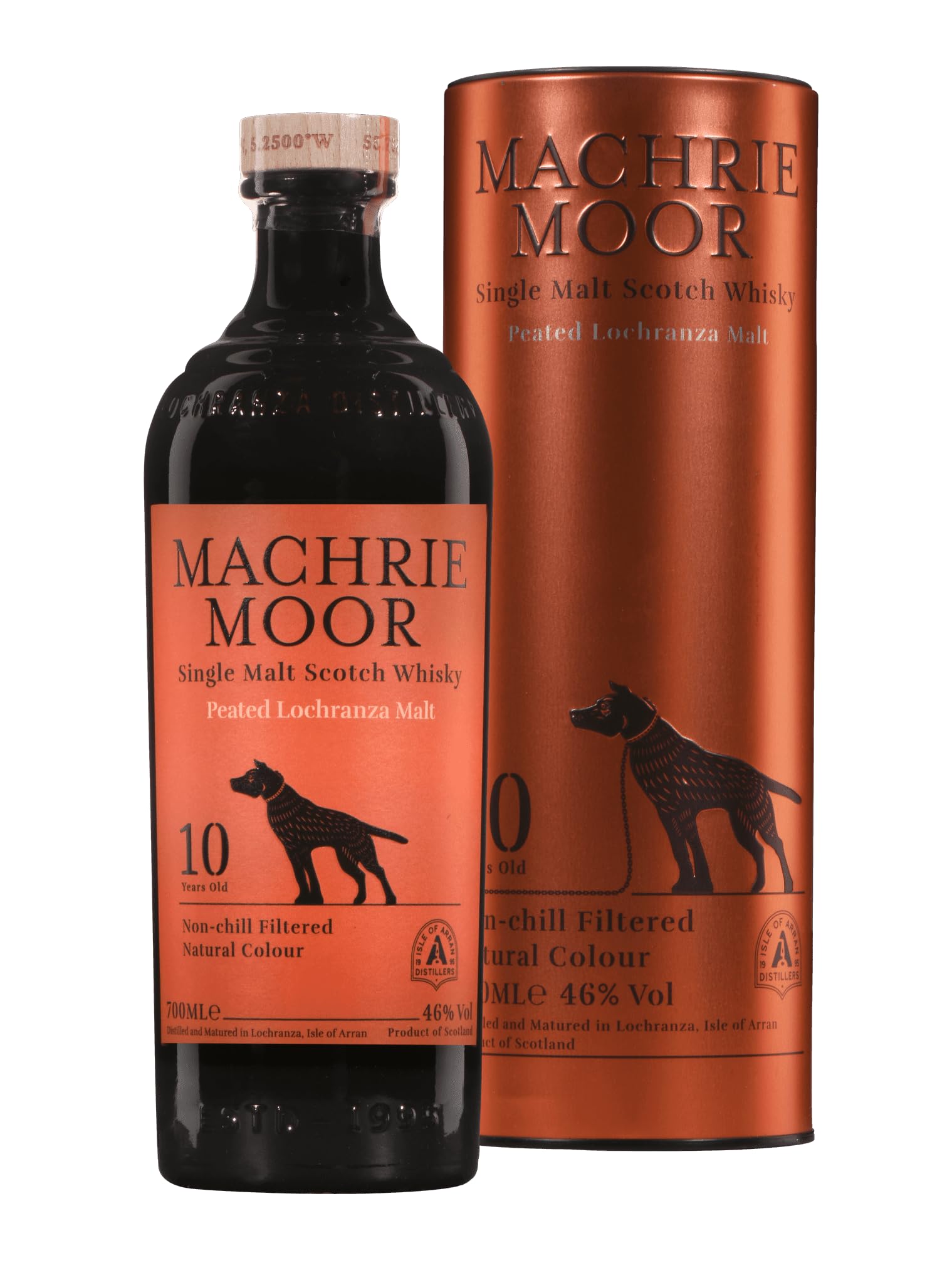 Arran MACHRIE MOOR 10 Years Old Peated Lochranza Malt 46% Vol. 0,7l in Tinbox — Whisky — Piscosaveur