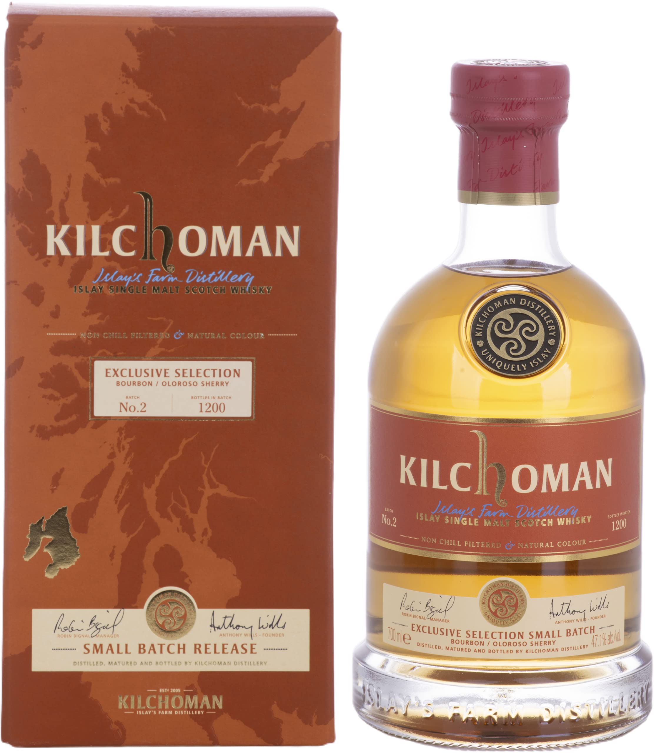 Kilchoman Islay Single Malt Whisky Bourbon/Oloroso Sherry SMALL BATCH  — Piscosaveur