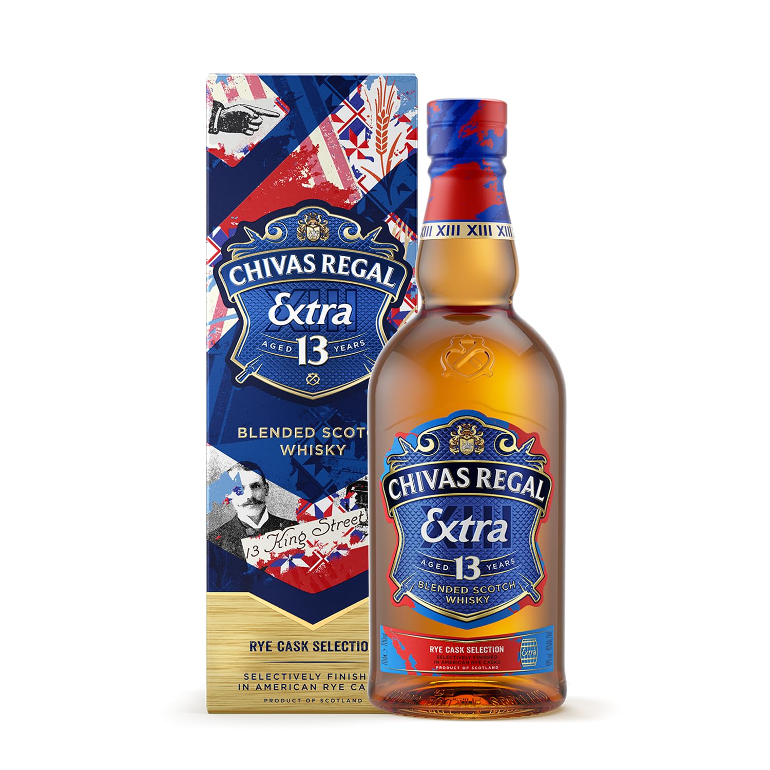 Chivas Regal EXTRA 13 Years Old AMERICAN RYE CASKS Finish 40% Vol. 0,7 — Piscosaveur