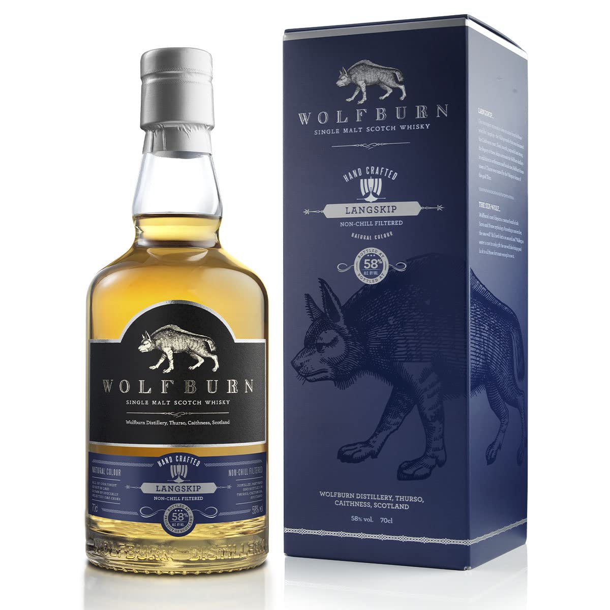 Wolfburn LANGSKIP Single Malt Scotch Whisky 58% Vol. 0,7l en boîte cadeau