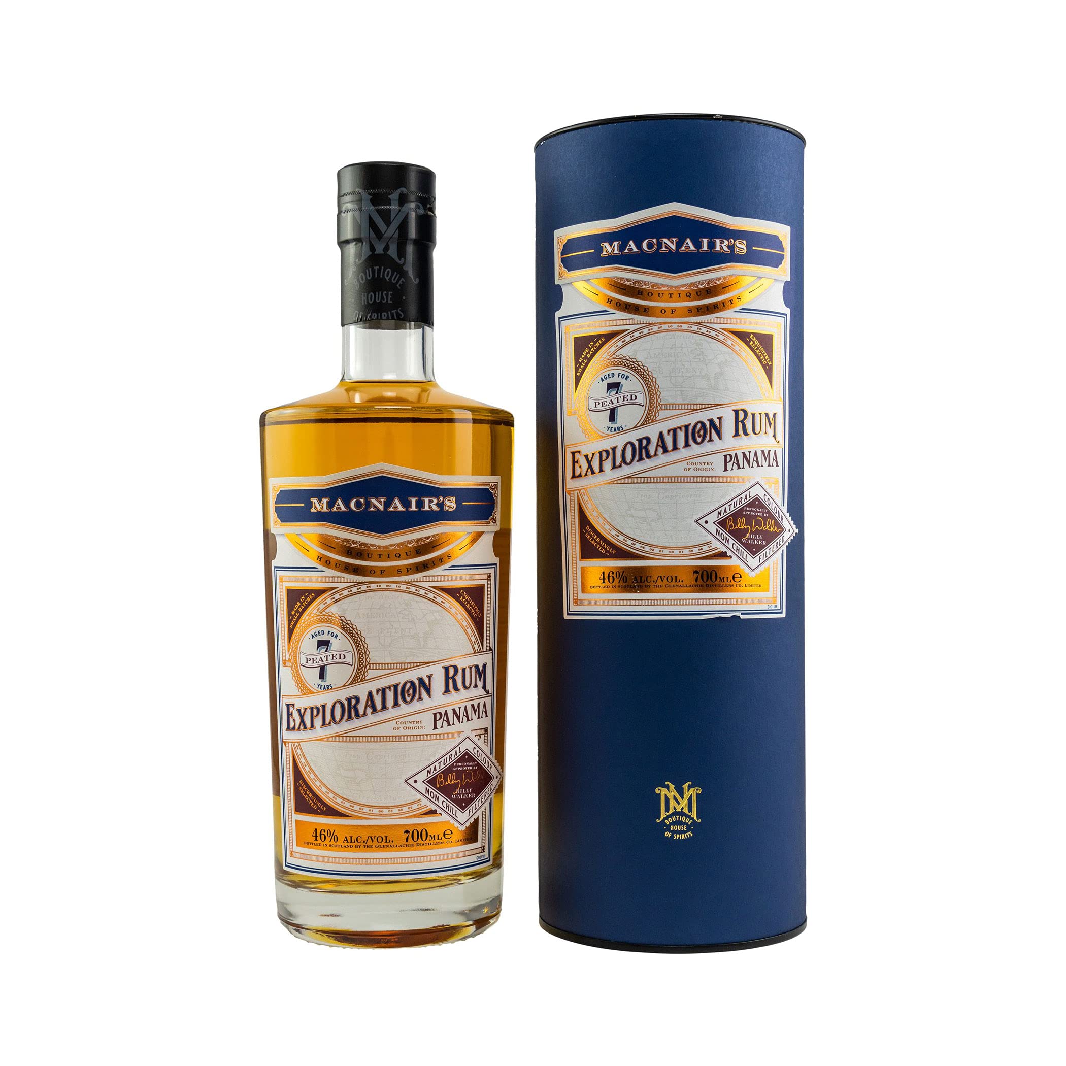 MacNair's 7 Years Old Peated Exploration Rum Panama 46% Vol. 0,7l en b — Piscosaveur