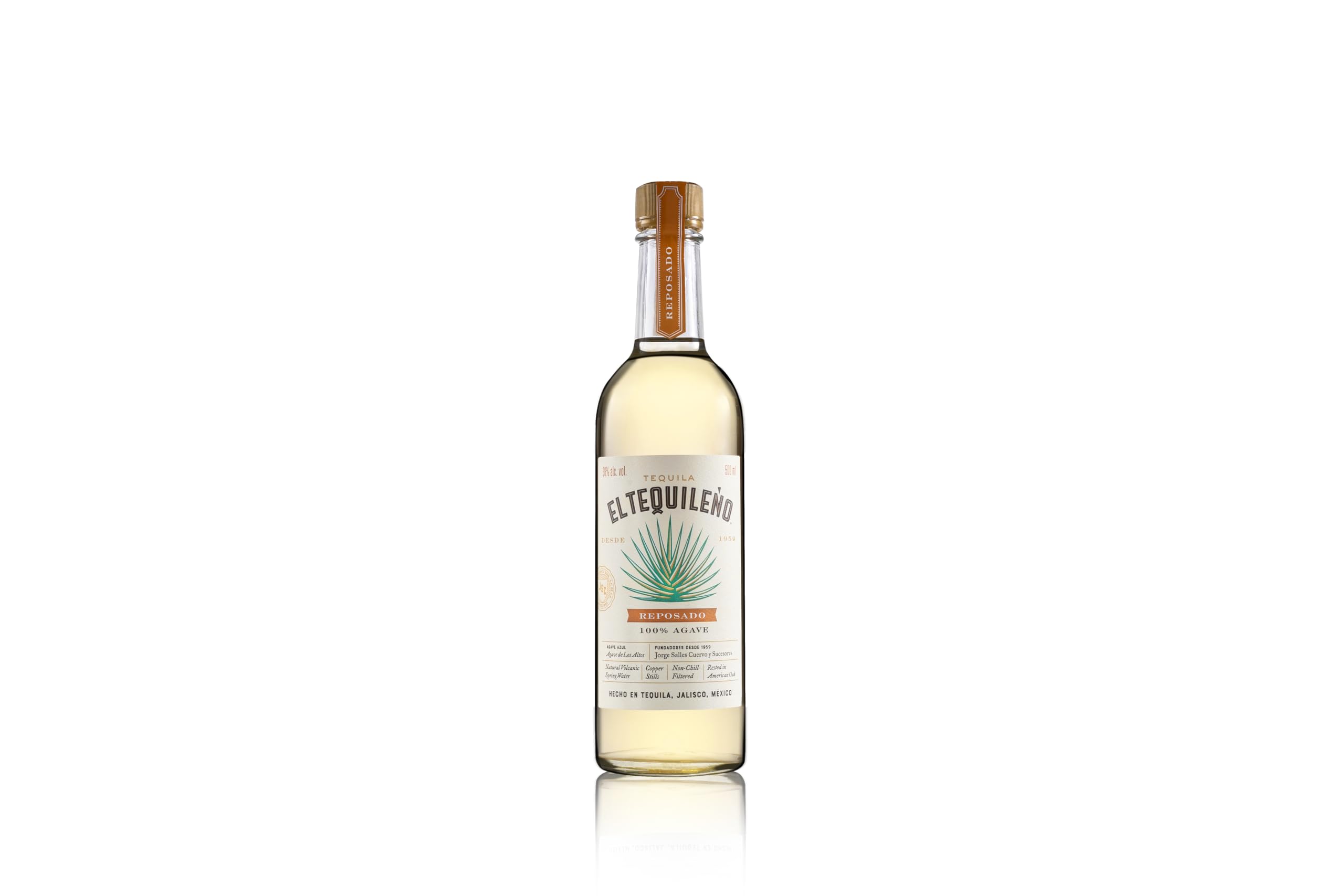 El Tequileño Reposado 100% Agave 38% Vol. 0,5l