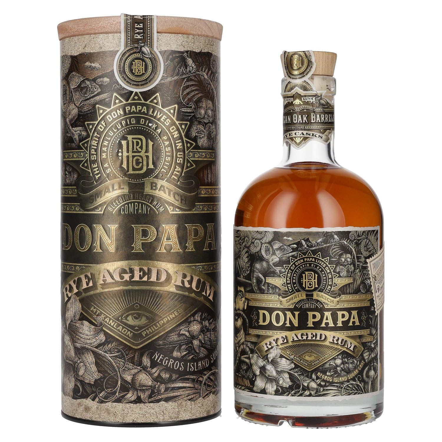 Don Papa Rum Rye Aged 45% Vol. 0,7l en boîte cadeau — Piscosaveur