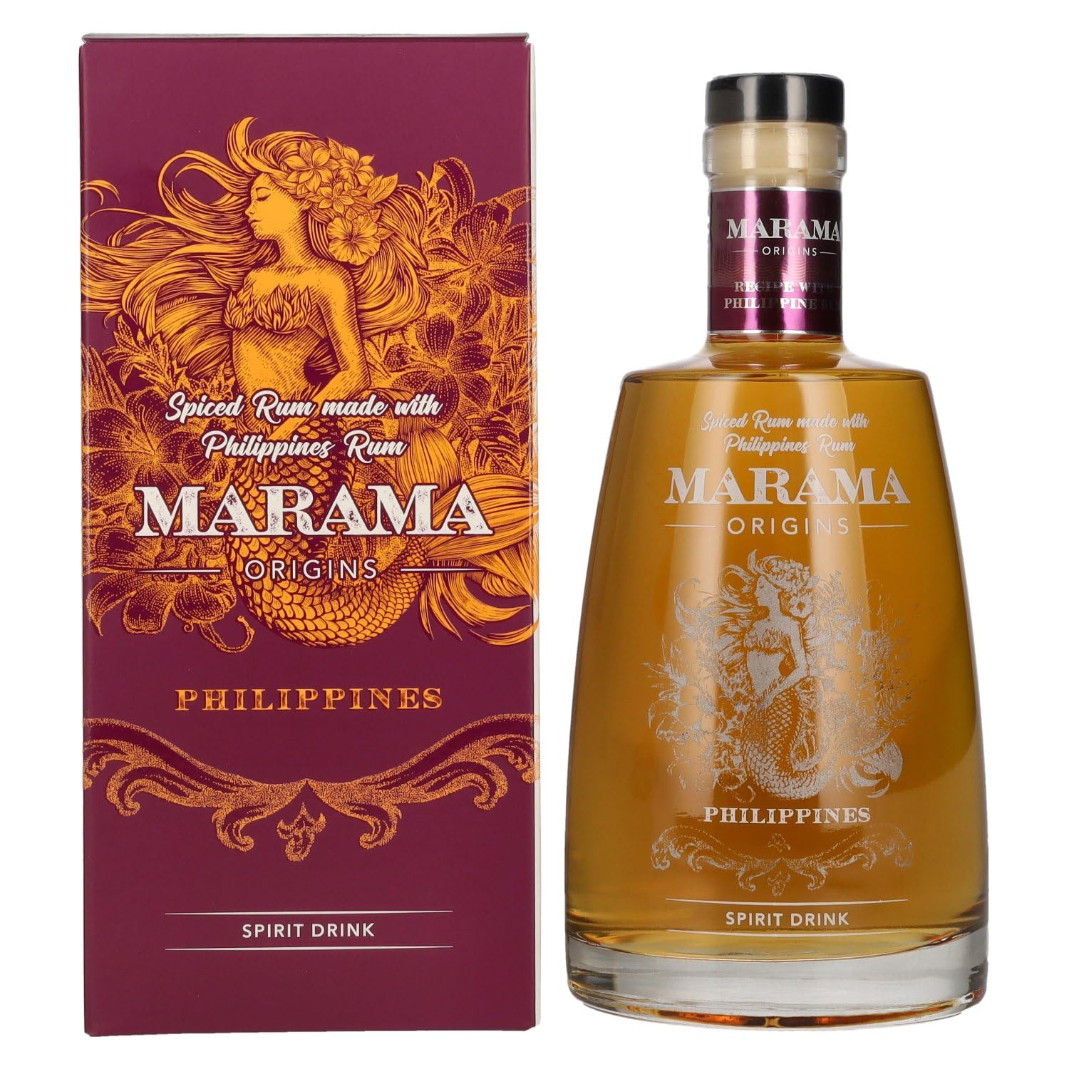 Marama ORIGINS Philippines Spiced Rum 40% Vol. 0,7l en boîte cadeau
