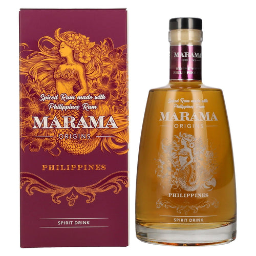 Marama ORIGINS Philippines Spiced Rum 40% Vol. 0,7l en boîte cadeau — Piscosaveur