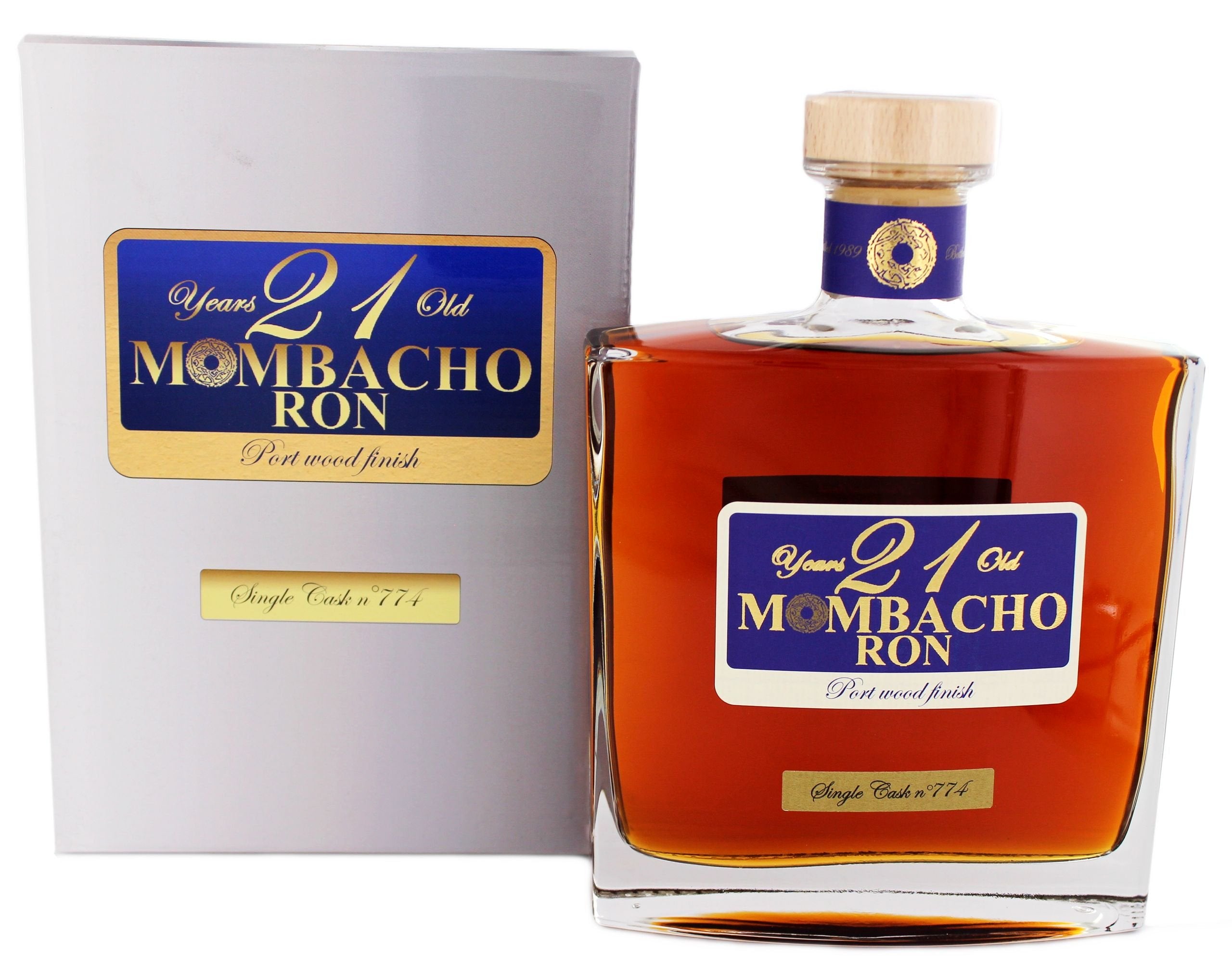 Mombacho Ron 21 Years Old Port Wood Finish 40% Vol. 0,7l en boîte cade — Piscosaveur