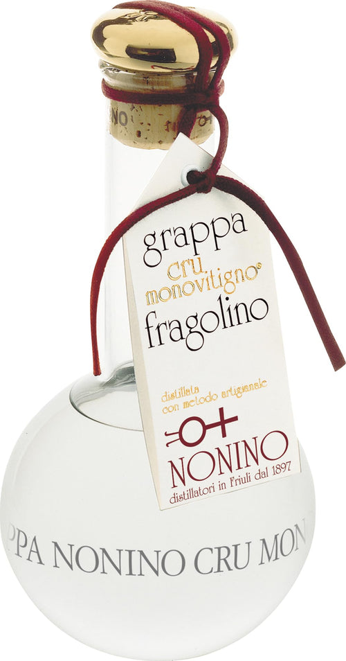 Nonino Grappa Cru Monovitigno Fragolino 45% Vol. 0,5l en boîte cadeau — Piscosaveur