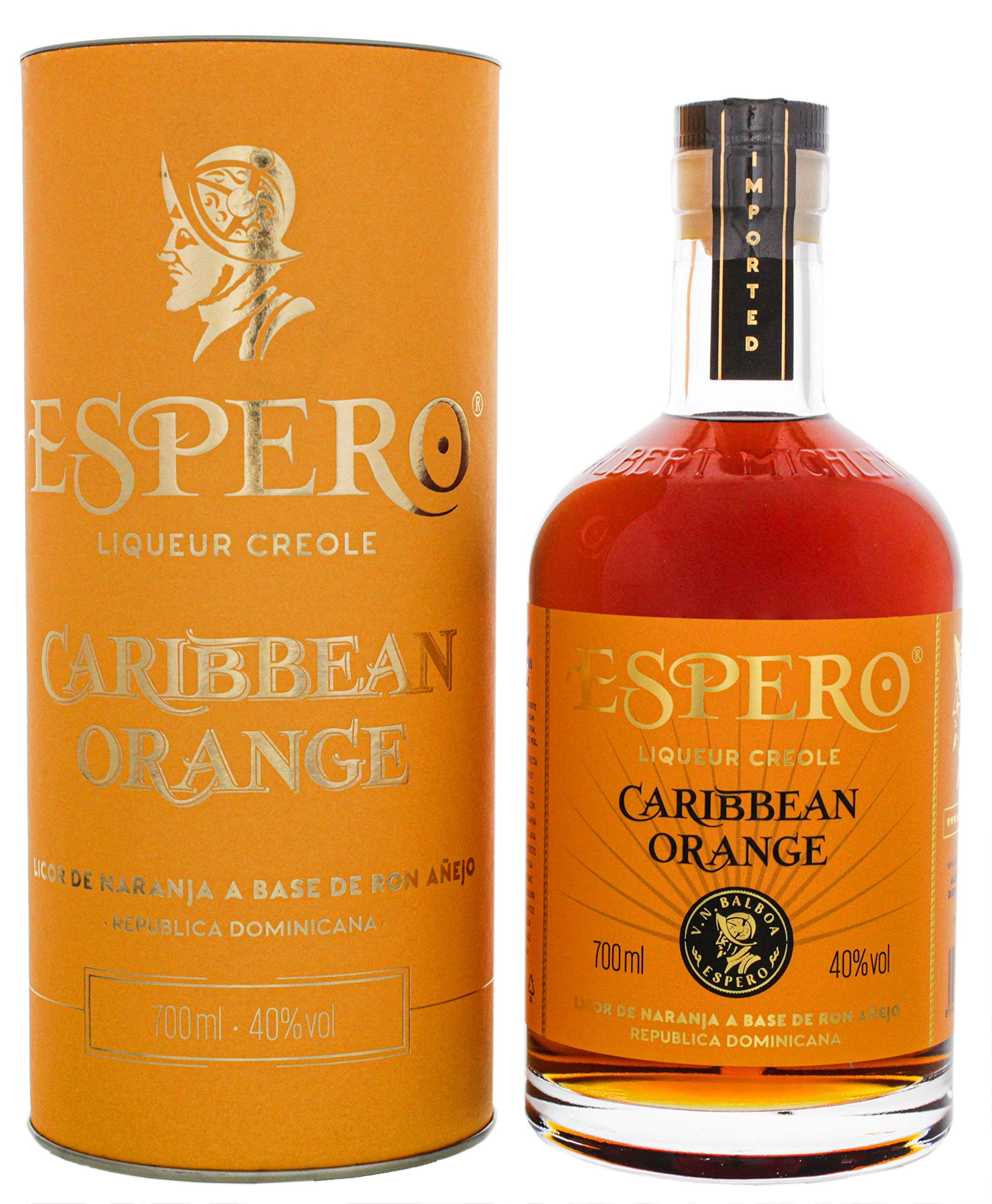 Ron Espero CARIBBEAN ORANGE Liqueur 40% Vol. 0,7l en boîte cadeau