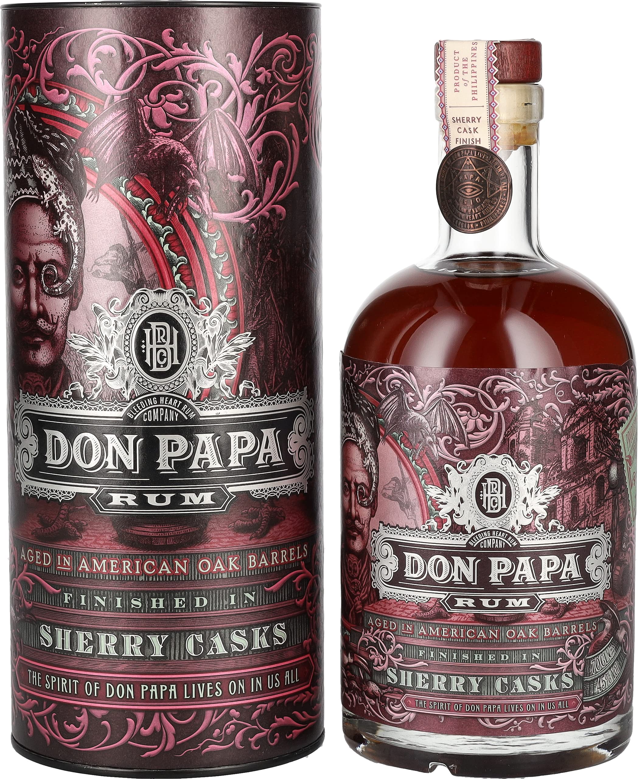 Don Papa Rum Sherry Casks 45% Vol. 0,7l en boîte cadeau — Piscosaveur