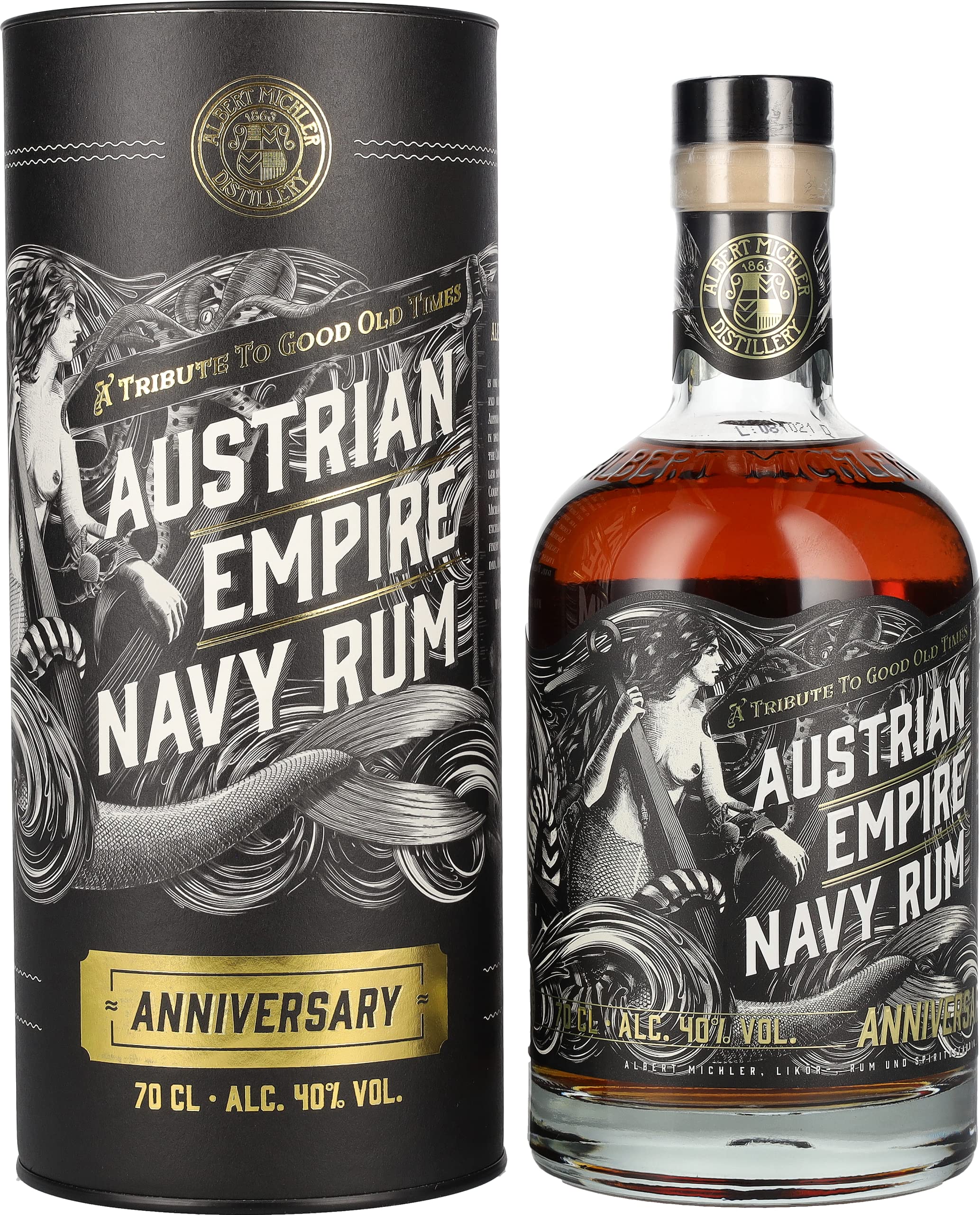 Austrian Empire Navy Rum ANNIVERSARY 40% Vol. 0,7l en boîte cadeau — Rhum — Piscosaveur