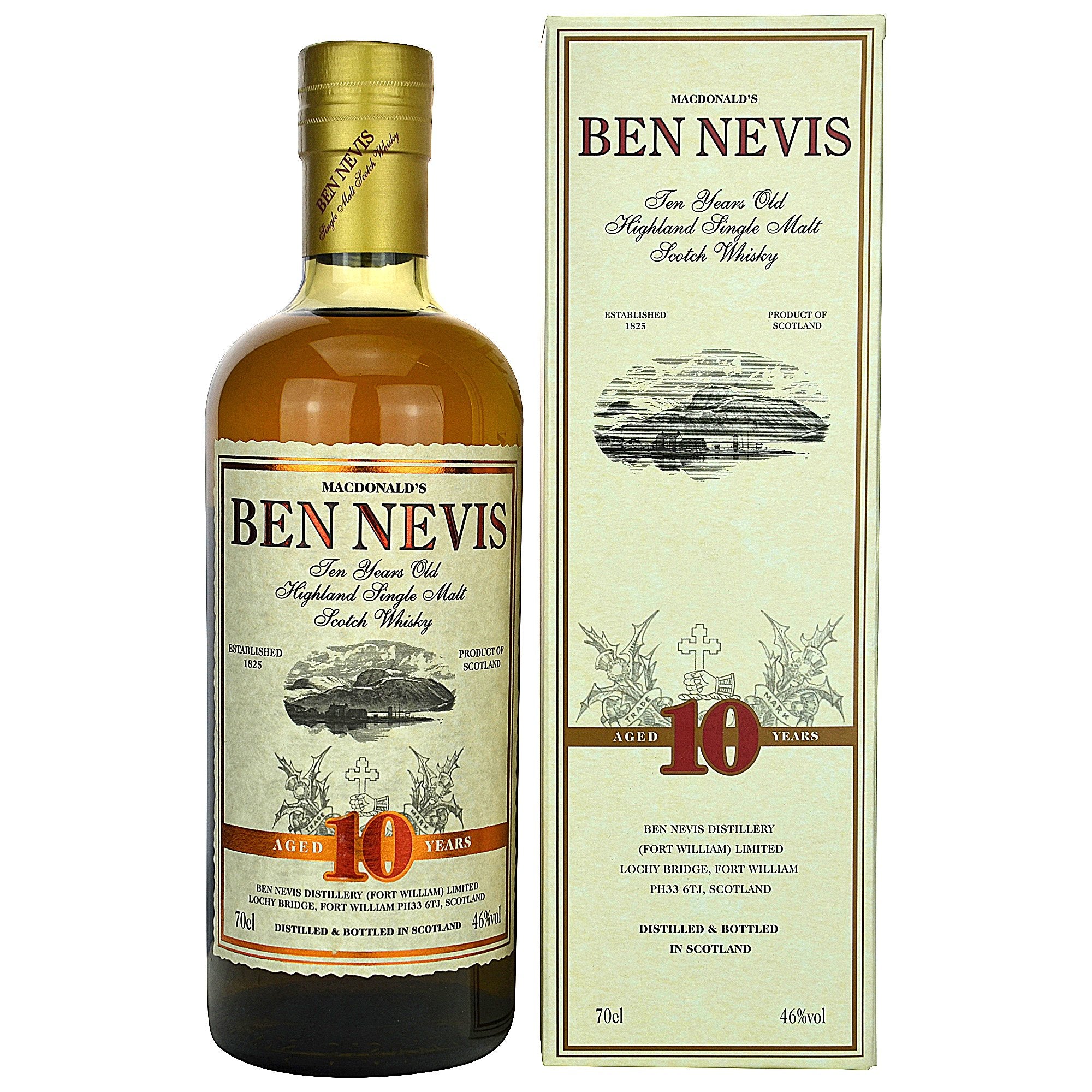 Ben Nevis 10 Years Old Single Highland Malt Scotch Whisky 46% Vol. 0,7 — Piscosaveur