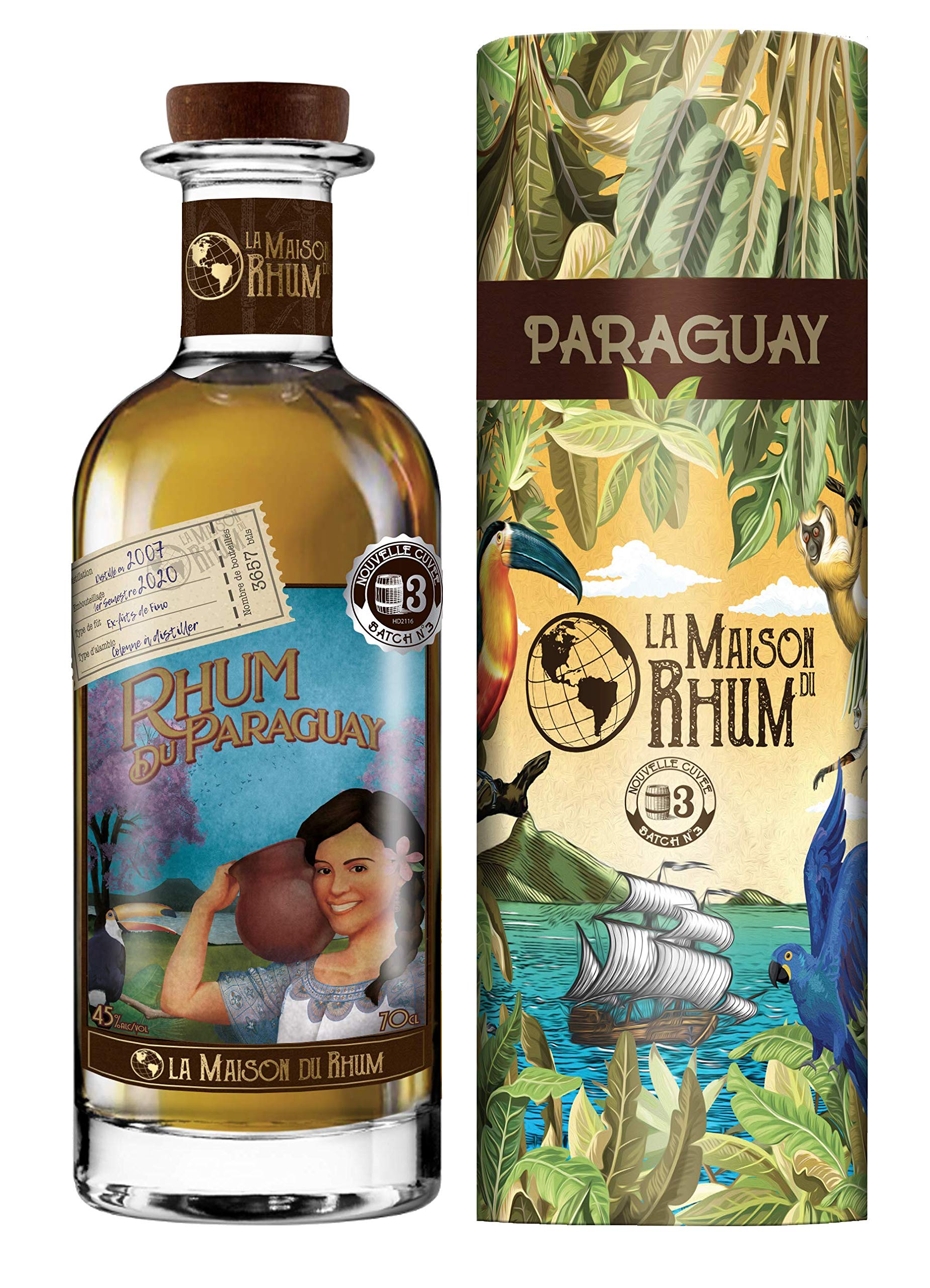 La Maison du Rhum PARAGUAY 2007/2020 Batch N° 3 45% Vol. 0,7l in Tinbo — Piscosaveur