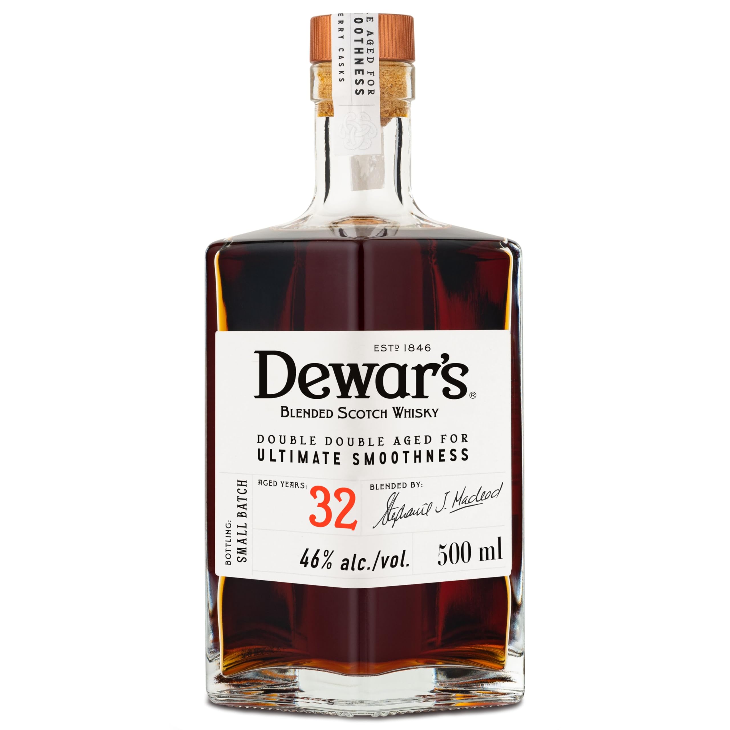 Dewar's 32 Years Old Double Double Aged Blended Scotch Whisky 46% Vol. 0,5l en boîte cadeau