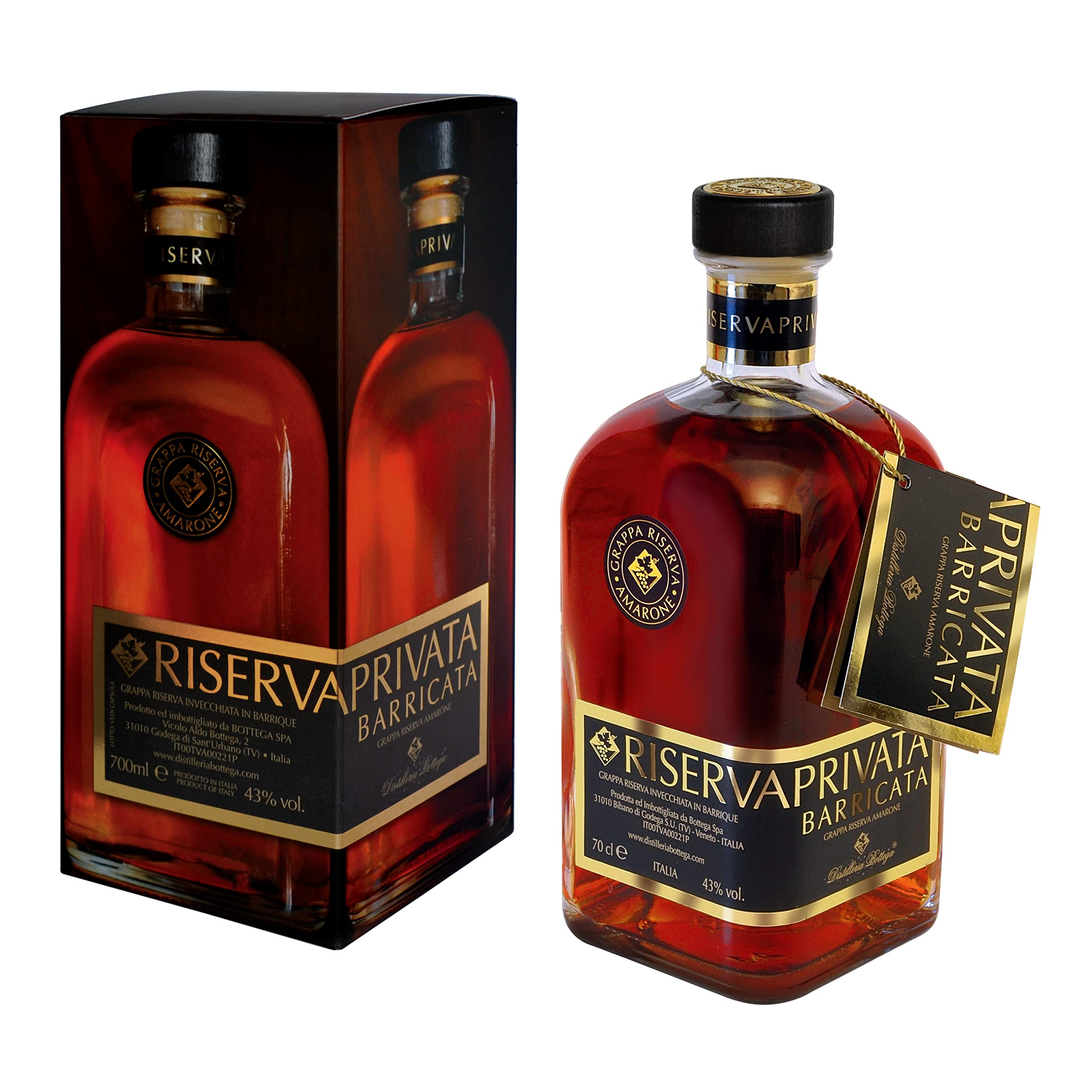 Bottega Grappa Riserva Privata di Amarone Barricata 43% Vol. 0,7l en b — Piscosaveur
