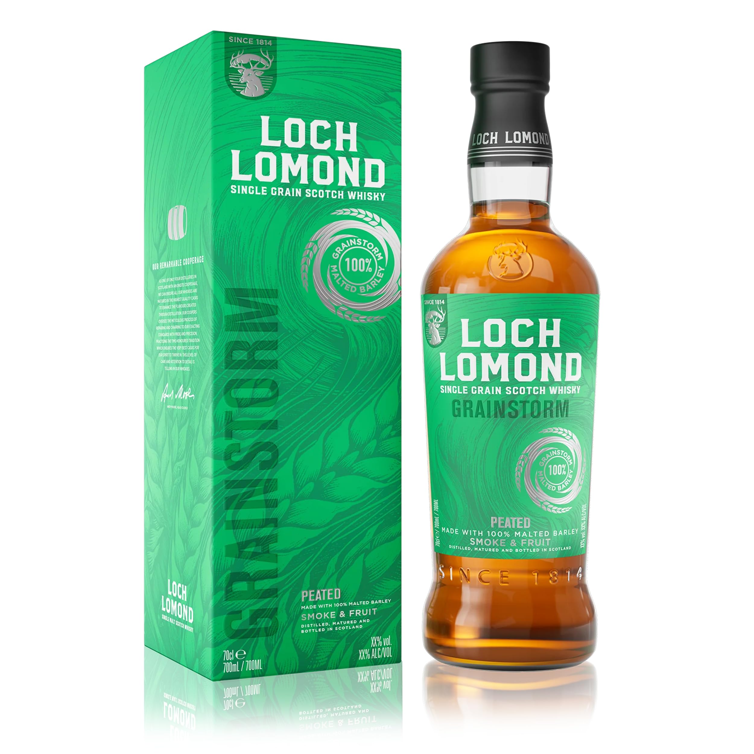 Loch Lomond PEATED Floral & Smoky Single Grain 46% Vol. 0,7l en boîte  — Piscosaveur